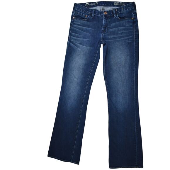 Y2K Madewell bootlegger bootcut dark blue cotton denim jeans low rise size 27 - Picture 2 of 7